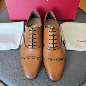 Salvatore Ferragamo Almond-Toe Derby Shoes